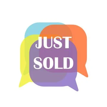 Just sold message speach bubble Stock Illustration