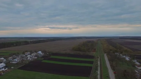 Just sown field. Spring and elite fertile black soil Stock Footage 74634864