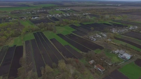Just sown field. Spring and elite fertile black soil Stock Footage 74635992