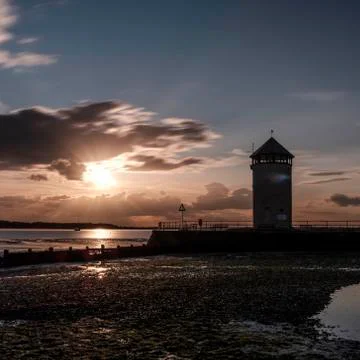 Just before the sunset in Brightlingsea, Essex, UK, October 2020 Stock Photos