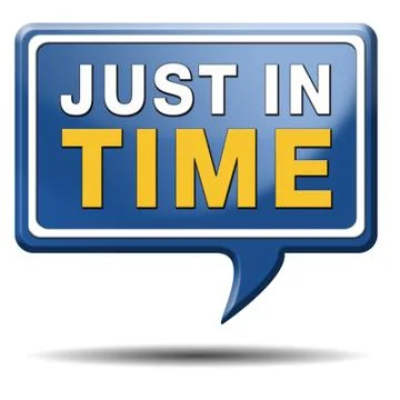 Just in time Illustrazione stock
