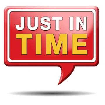 Just in time Illustrazione stock