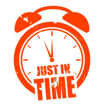 Just in time Illustrazione stock