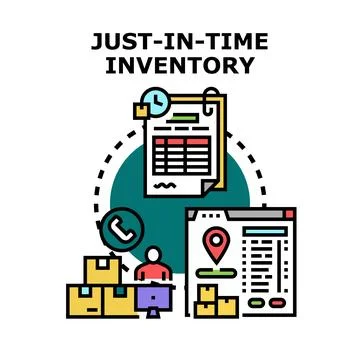 Just in time inventory concept vector illustration Stock Illustration