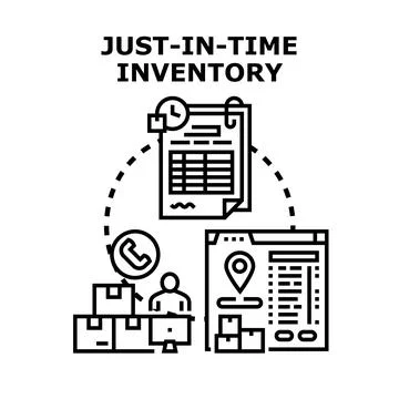 Just in time inventory concept vector illustration イラスト素材