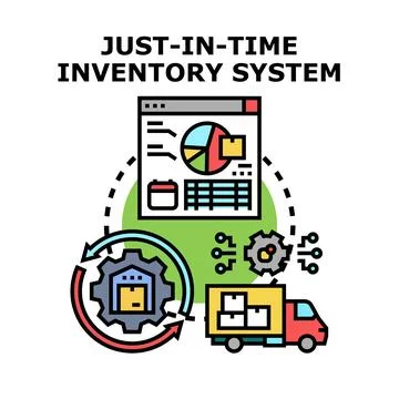 Just in time inventory system concept vector illustration Stockillustratie