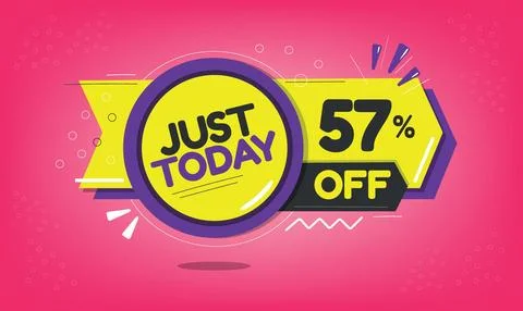 Just today, 57 discount just today. Stock Illustration