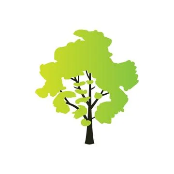 Just a tree vector illustration isolated on white background. Stock Illustration
