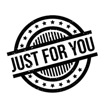 Just For You rubber stamp Stock Illustration