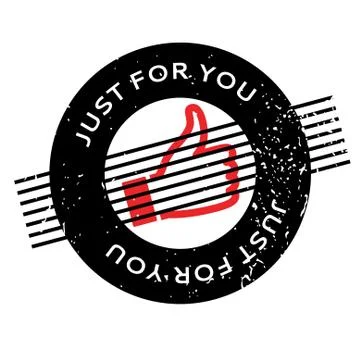 Just For You rubber stamp Stock Illustration