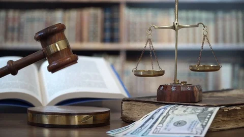 Justice And Money Stock Footage 86799563