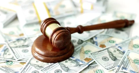 Justice and Wealth Exploring the Intersection of Law and Finance in Todays Stock Footage 294382264