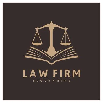 Justice Book logo vector template, Creative Law Firm logo design concepts Stock Illustration