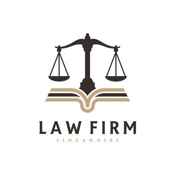 Justice Book logo vector template, Creative Law Firm logo design concepts Stock Illustration