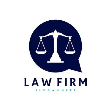 Justice chat logo vector template, Creative Law Firm logo design concepts Stock Illustration