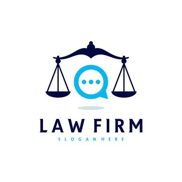 Justice chat logo vector template, Creative Law Firm logo design concepts Stock Illustration