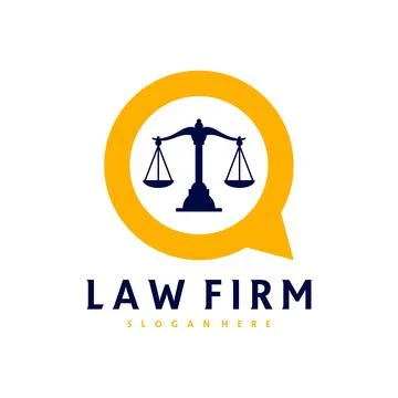 Justice chat logo vector template, Creative Law Firm logo design concepts Stock Illustration