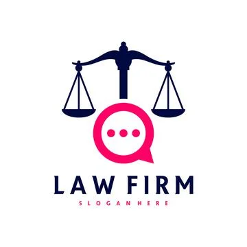 Justice chat logo vector template, Creative Law Firm logo design concepts Stock Illustration