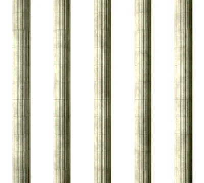Justice columns front Stock Illustration