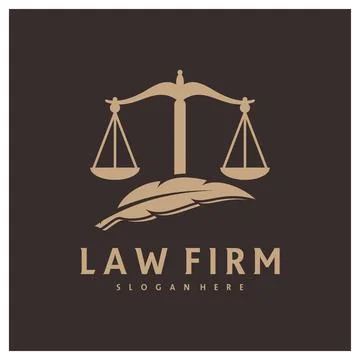 Justice feather logo vector template, Creative Law Firm logo design concepts Illustrazione stock
