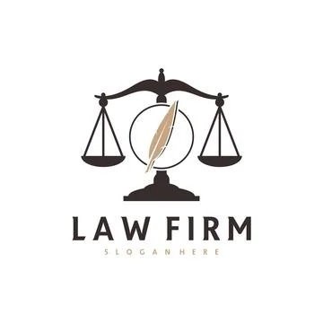 Justice feather logo vector template, Creative Law Firm logo design concepts Stock Illustration