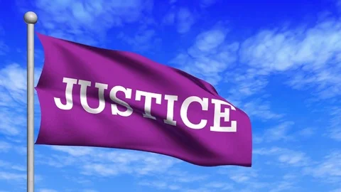 Justice flag loop waving Stock Footage 78876385