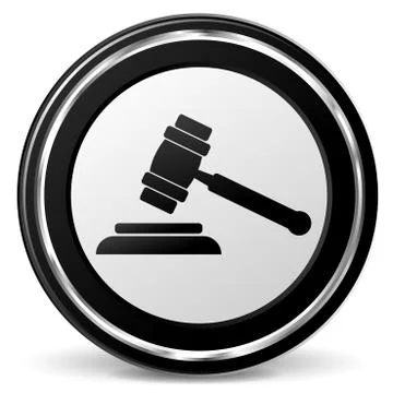 Justice hammer icon Stock Illustration