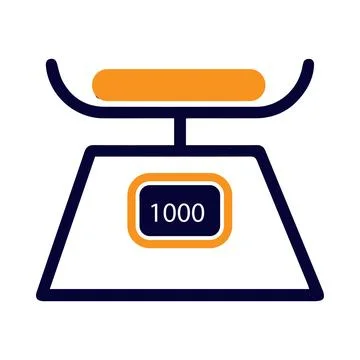 Justice, kitchen scale, Scale icon Stock Illustration