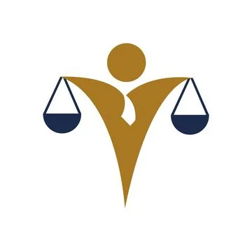 Justice law Logo Template vector illsutration design Stock Illustration