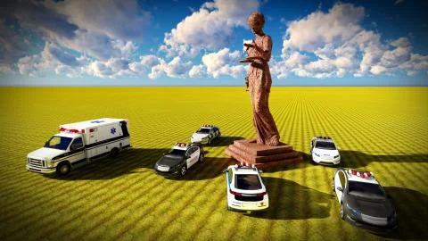 Justice in medicine 3d rendering 库存插图