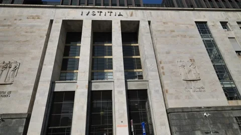 Justice palace in Milan Stock Footage 149405879