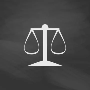 Justice scale computer symbol Stock Illustration