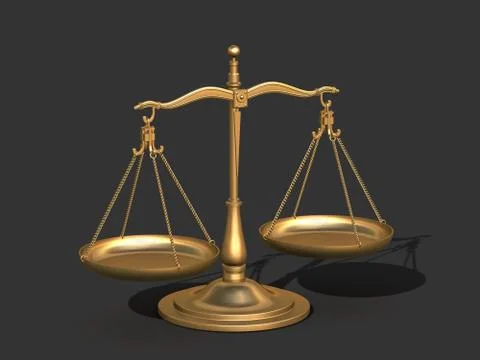 Justice Scale on GRAY 库存插图