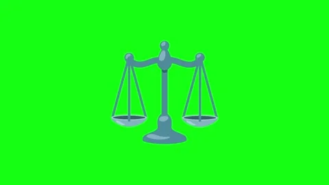 Justice Scale Icon Green Screen Animation Stock-Footage 337924006