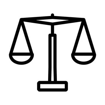 Justice Scale Icon Stock Illustration