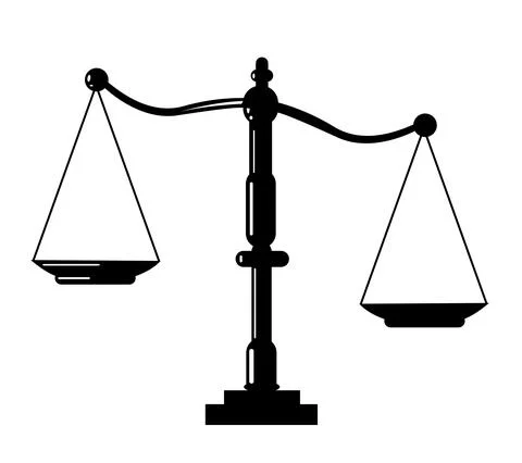 Justice scale icon vector Stock Illustration