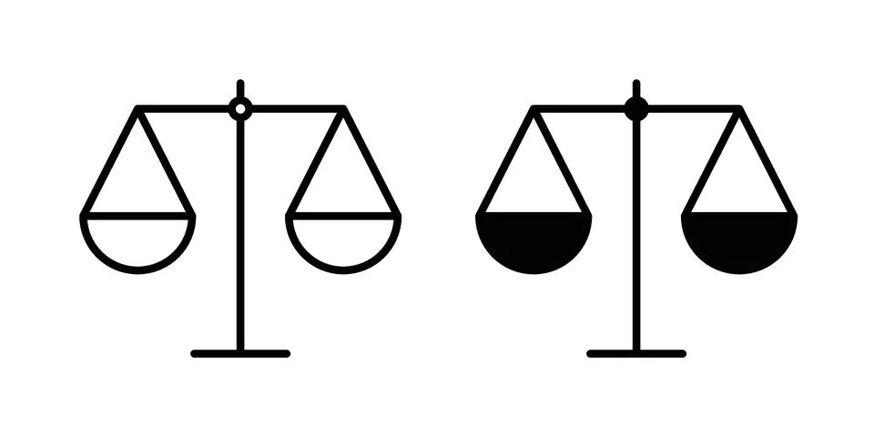 Justice scale icon for web projects Stock Illustration