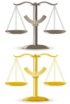 Justice scale illustration Stock Illustration