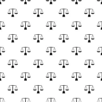 Justice scale pattern vector Illustrazione stock