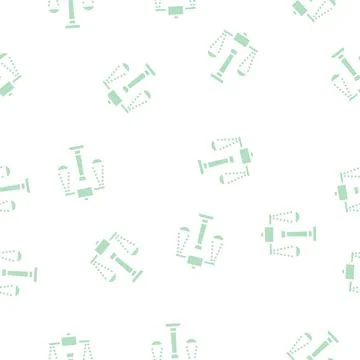 Justice scales glyph seamless pattern Stock Illustration