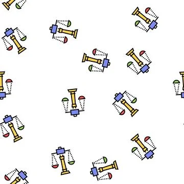 Justice scales vector seamless pattern イラスト素材