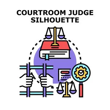 Justice system concept with law book and scales イラスト素材