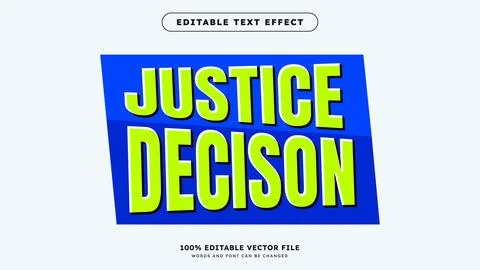 Justice Text effect editable modern and creative text style Stock Illustration
