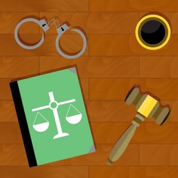 Justice is top view Stock Illustration