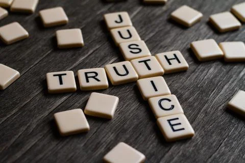 Justice Truth Text Stock Photos