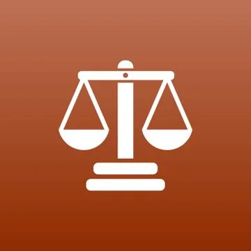Justice vector icon symbol measurement balance Stock Illustration