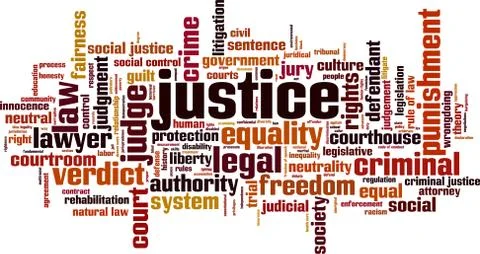 Justice word cloud Stock Illustration