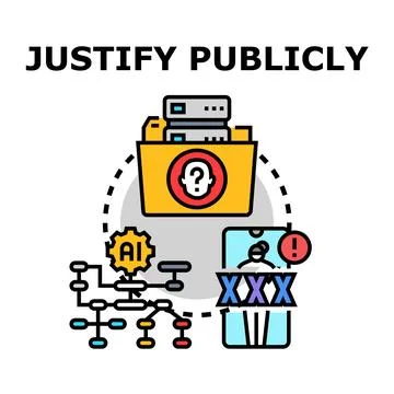 Justifying public data decisions with artificial intelligence analysis Stock Illustration