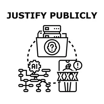 Justifying public data decisions with artificial intelligence analysis Stock Illustration