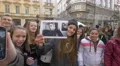 Justin Bieber's girl fans in Belgrade, Serbia 4k or 4k+ Resolution